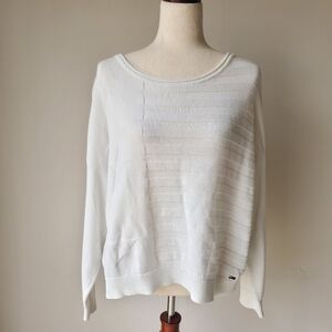 Tommy Jeans Medium Fourth Of July Patriotic America White Summer Sweater